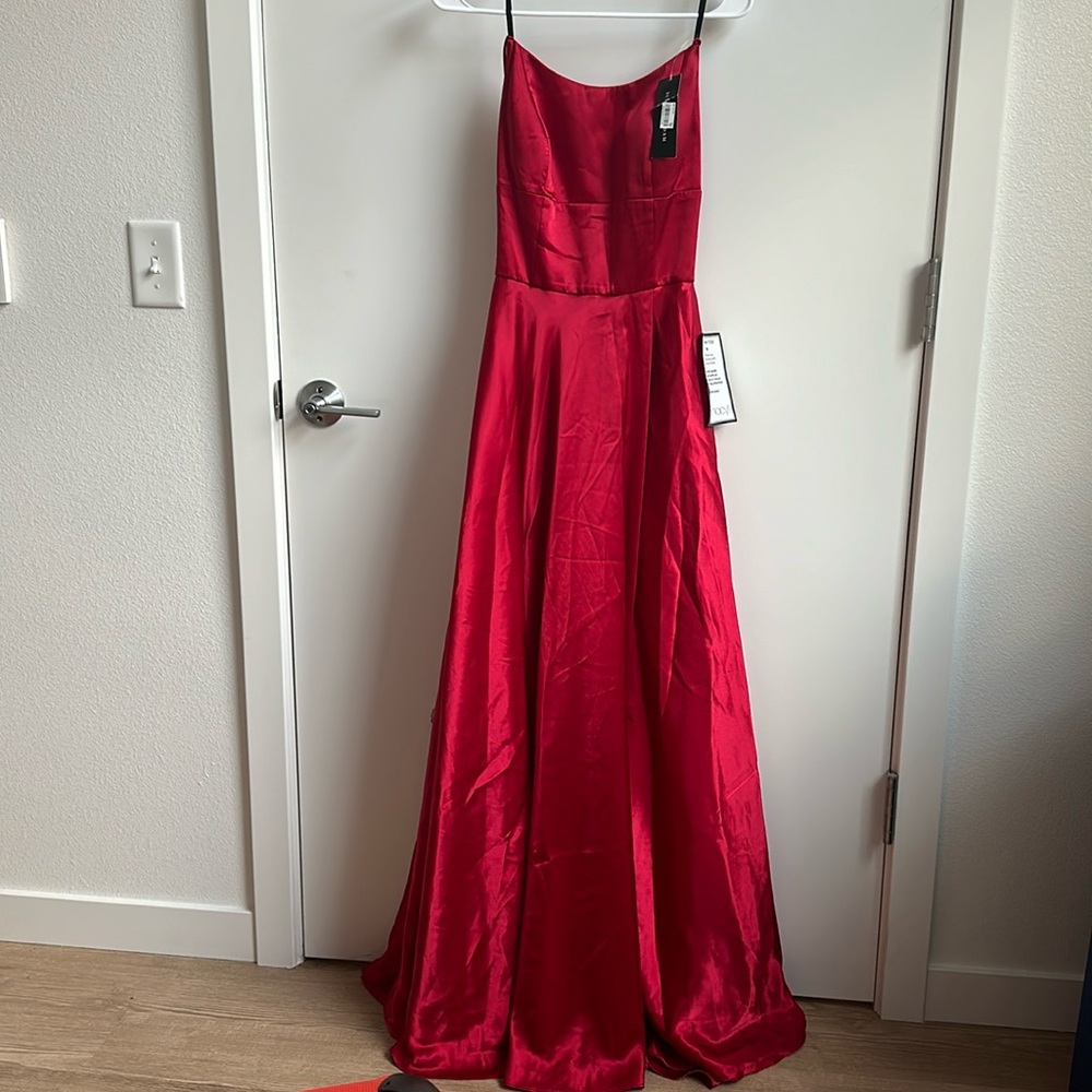 Betsy & adam prom dress. Backless